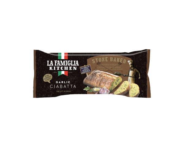 La Famiglia Kitchen Garlic Ciabatta 330g
